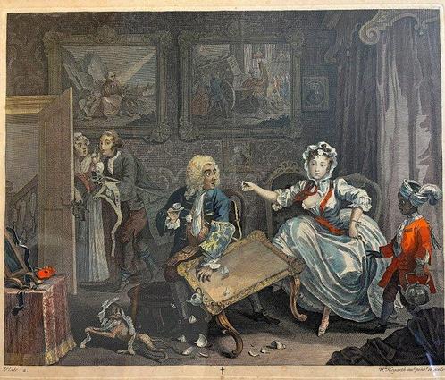 William Hogarth (1697-1764) - “ A Harlot’s Progress “ (la, Antiek en Kunst, Antiek | Overige Antiek