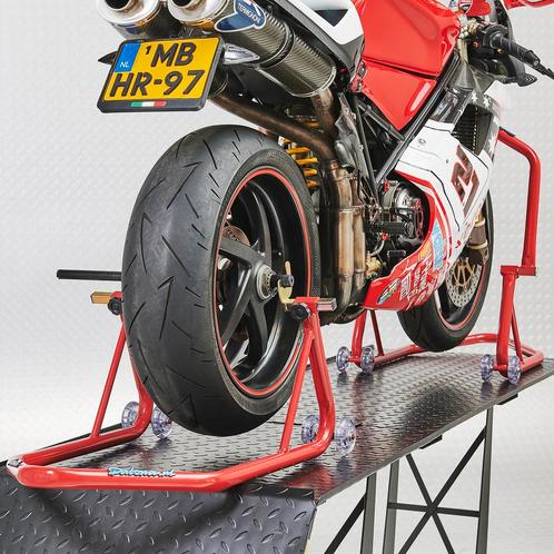 Datona Xtreme paddockstand set voor- en achterwiel - Rood -, Motoren, Onderdelen | Merk-onafhankelijk, Nieuw, Ophalen of Verzenden
