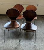 Set van 4 stapelstoelen, vergaderstoelen, bezoekersstoel,, Gebruikt