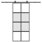 vidaXL Schuifdeur met beslag 90x205 cm gehard glas en, Doe-het-zelf en Verbouw, Deuren en Horren, Verzenden, Nieuw