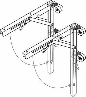 ARC Marine Montageset voor stuurkolom rvs inklapbaar, Watersport en Boten, Accessoires en Onderhoud, Verzenden