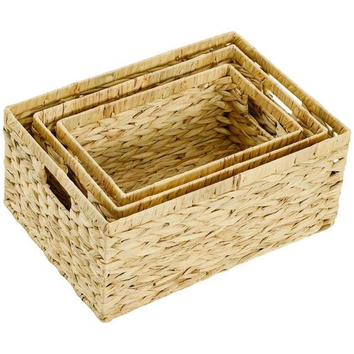 TRUUSK 3-delige Set Opbergmand, Gevlochten Manden Van Waterh, Diversen, Bureau-accessoires, Nieuw, Verzenden