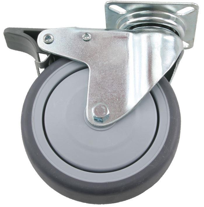 Zwenkwiel met rem en bevestigingsplaat 50 mm, Doe-het-zelf en Verbouw, Zwenkwielen, Verzenden