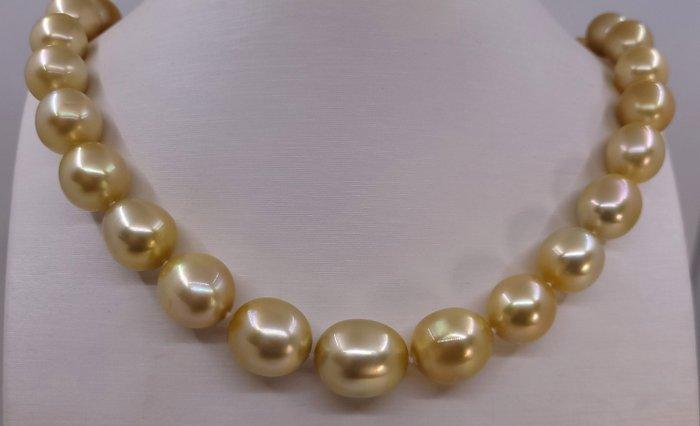 Halsketting - 14 karaat Geel goud, PSL Gecertificeerd, Sieraden, Tassen en Uiterlijk, Kettingen