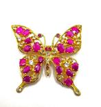 Zonder minimumprijs - Broche Zilver - 8.50ct. tw. Robijn -