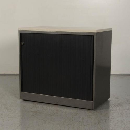 Roldeurkast Ahrend - Antraciet - Lichtgrijs topblad - 73 x, Huis en Inrichting, Kasten | Roldeurkasten en Archiefkasten, Ophalen of Verzenden