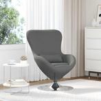 vidaXL Eivormige stoel Donkergrijs Stof, Huis en Inrichting, Fauteuils, Verzenden, Nieuw