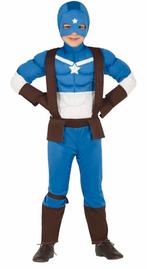 Superheld Kostuum Kind Blauw Wit, Kinderen en Baby's, Carnavalskleding en Verkleedspullen, Verzenden, Nieuw