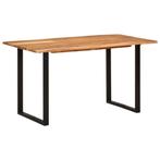 Massief Houten Eettafel 140cm - Tweedekansje! Robuust Design, Huis en Inrichting, 100 tot 150 cm, Nieuw, Vier personen, Industrieel