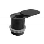 Inbouw stopcontact Slide met schuifdeksel, geborsteld zw..., Huis en Inrichting, Nieuw