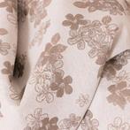Gobelin stof – Bloemenpatroon in tortora en beige - Hoge