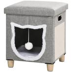 TRUUSK Kattenhol Ottoman Met Kussen En Krabmat, Speelbal, An, Dieren en Toebehoren, Verzenden, Nieuw
