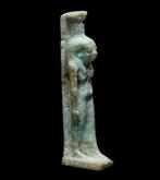 Oud-Egyptisch - Turquoise geglazuurd aardewerk amulet -