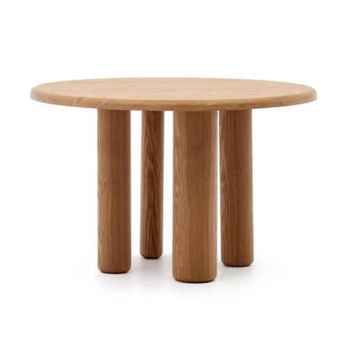 *WOONWINKEL* Kave Home Mailen Ronde Eettafel Naturel Hout 12, Huis en Inrichting, Tafels | Eettafels, Nieuw, Verzenden