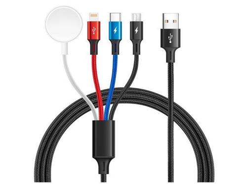 Veiling - Minlu Multi-oplaadkabel, Telecommunicatie, Mobiele telefoons | Telefoon-opladers, Gebruikt