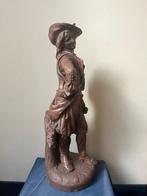 sculptuur, Romantisch beeld van een Man met Roos - 75 cm -, Antiek en Kunst