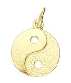 Gouden Yin Yang klein ketting hanger, Verzenden, Nieuw