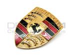 90155921098 Porsche Bonnet Badge Flat Design With Gold, Verzenden, Nieuw