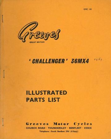 1967 - Greeves - Illustrated Parts List - 'Challenger' 36MX4