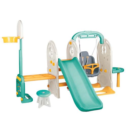 Dolu Turquoise/Geel 7-in-1 XXL Speeltoestel 2624, Kinderen en Baby's, Speelgoed | Buiten | Speeltoestellen, Nieuw, Verzenden