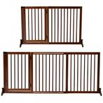 TRUUSK Vrijstaand Honden Veiligheidshek Met Deur - Houten Be, Verzenden, Nieuw
