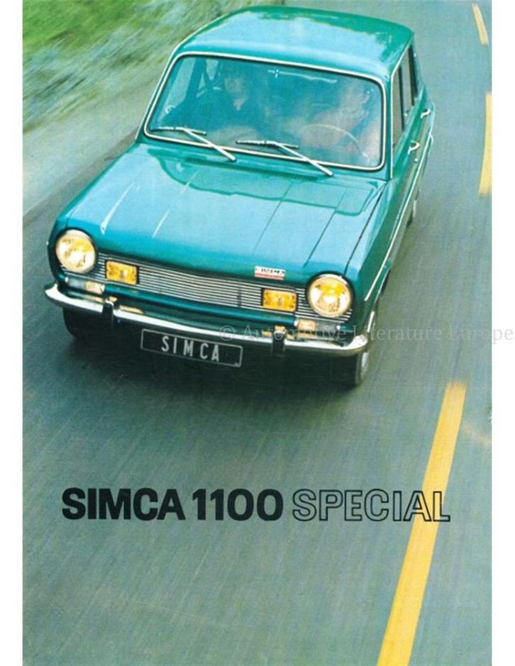 1970 SIMCA 1100 SPECIAL BROCHURE NEDERLANDS, Boeken, Auto's | Folders en Tijdschriften