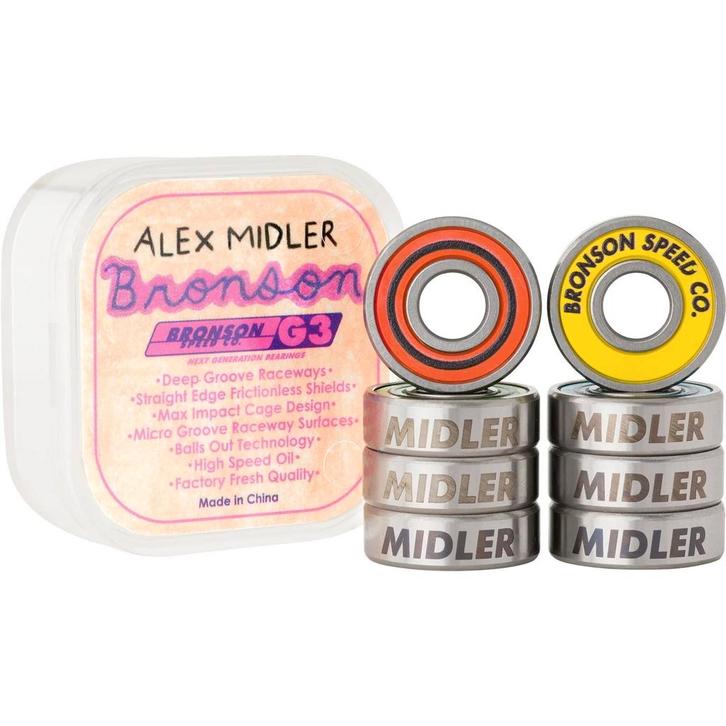 Bronson Speed Co. Alex Midler Bearing G3 skateboard lagers, Sport en Fitness, Skateboarden, Verzenden