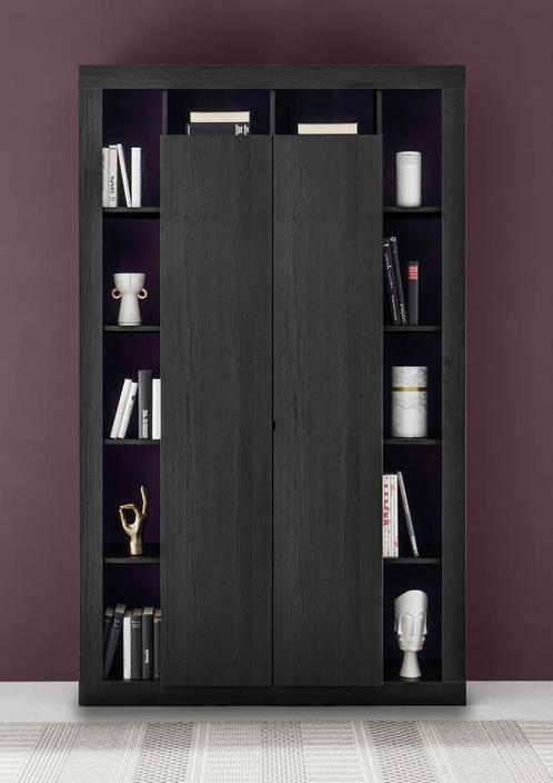 Benvenuto Design Rimini Wandkast 2-deuren Zwart, Huis en Inrichting, Kasten | Wandmeubels, Ophalen of Verzenden