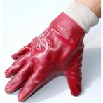 Handschoen PVC rood cat 2 tricot manchet, Nieuw, Verzenden