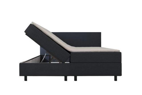 Mörgenn Opberg Boxspring Donkerblauw - 140x200 cm, Huis en Inrichting, Slaapkamer | Boxsprings, Nieuw, Verzenden
