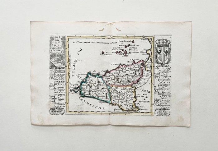Italië - Sicilië; J. Stridbeck Jr. / G. Bodenehr - Die Insul, Boeken, Atlassen en Landkaarten