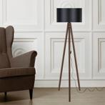 [lux.pro] Staande lamp vloerlamp Rochester E27 walnootkleuri, Huis en Inrichting, Lampen | Vloerlampen, Verzenden, Nieuw