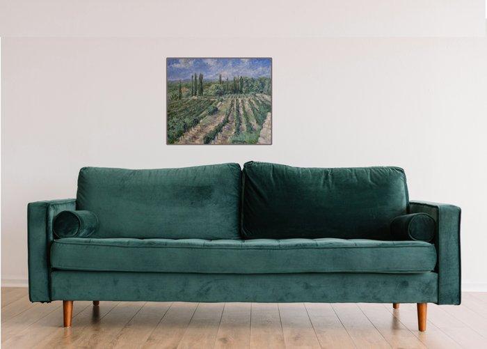 Chris van Dijk (1952) - Impressionist  Village Crozes –, Antiek en Kunst, Kunst | Schilderijen | Klassiek