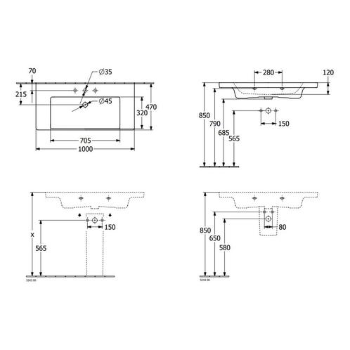 Wastafel Villeroy & Boch Subway 3.0 Met CeramicPlus 1, Doe-het-zelf en Verbouw, Sanitair, Ophalen of Verzenden