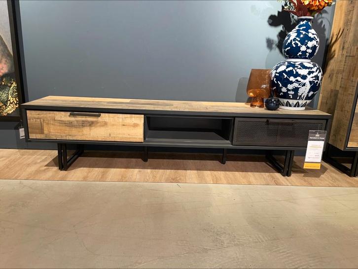 Avalon tv-meubel 200cm Driftwood - Henders & Hazel, Huis en Inrichting, Kasten | Televisiemeubels, Nieuw, 200 cm of meer, Ophalen of Verzenden