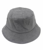 Bucket Hat Rib Stof Grijs, Nieuw
