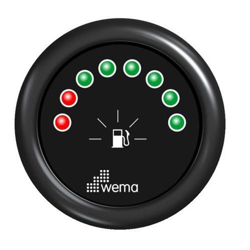 Wema Tankmeter Brandstof 8 LED, Watersport en Boten, Bootonderdelen, Nieuw, Ophalen of Verzenden