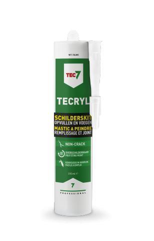 Tec7 tecryl professionele schilderskit 310 ml, wit, koker, Doe-het-zelf en Verbouw, Isolatie en Afdichting, Nieuw, Verzenden