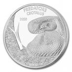 Congo Predators Crotalus Rattlesnake 1 oz 2020, Postzegels en Munten, Munten | Afrika, Verzenden, Overige landen, Losse munt, Zilver