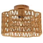 Papieren plafondlamp bruin, Mickey, Ophalen of Verzenden, Nieuw, Hout, Landelijk