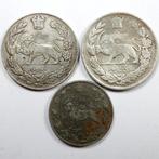 Qajar en Pahlavi. Reza Shah and Ahmad Shah. Group of 3 Coins
