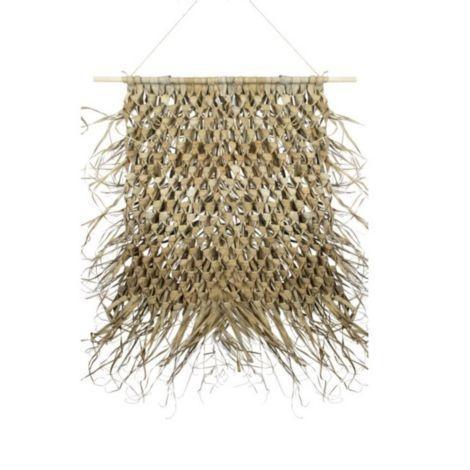 Wandkleed gevlochten palmblad aan stok 80cm*, Huis en Inrichting, Woonaccessoires | Overige, Verzenden
