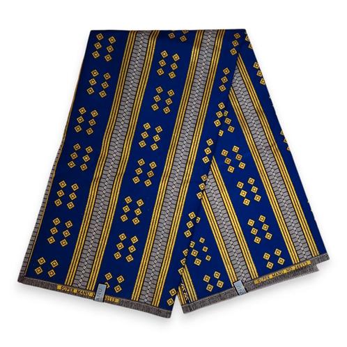 Afrikaanse stof - Exclusief versierd met glittereffecten - P, Hobby en Vrije tijd, Stoffen en Lappen, Nieuw, Ophalen of Verzenden