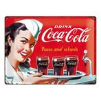 Tinnen plaatje Coca Cola 30 x 40 cm - Metalen wand plaatjes, Hobby en Vrije tijd, Feestartikelen, Nieuw, Ophalen of Verzenden