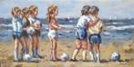Francis Cristaux (1950) - Football à la mer, Antiek en Kunst, Kunst | Schilderijen | Klassiek
