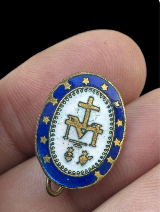 Esoterisch en gotische bronzen speld die het omgekeerde van, Antiek en Kunst, Curiosa en Brocante