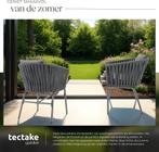 Tuinstoelen - Met kussens - Weerbestendig - Set van 2 - Donk, Tuin en Terras, Verzenden, Zo goed als nieuw