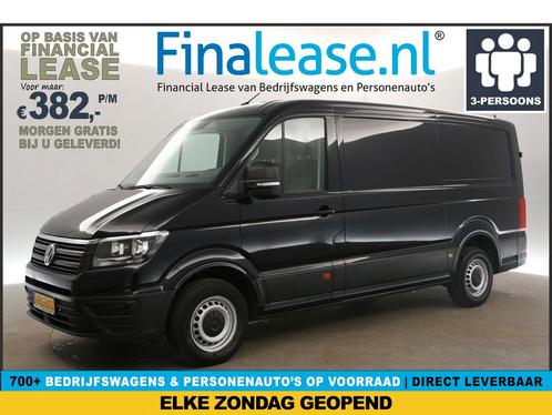 Volkswagen Crafter 2.0 TDI L3H2 140PK 3000KG Trekgw. €382pm, Auto's, Bestelauto's, Lease, Handgeschakeld, Diesel, Volkswagen, Zwart