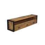 Tv-meubel Mangohout Zwevend Britt 150 cm, Verzenden, Nieuw, Overige houtsoorten, Industriële meubels