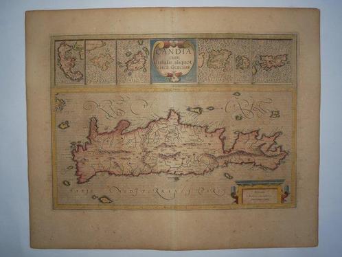 Griekenland - Kreta; Mercator - Hondius - Candia cum Insulis, Boeken, Atlassen en Landkaarten